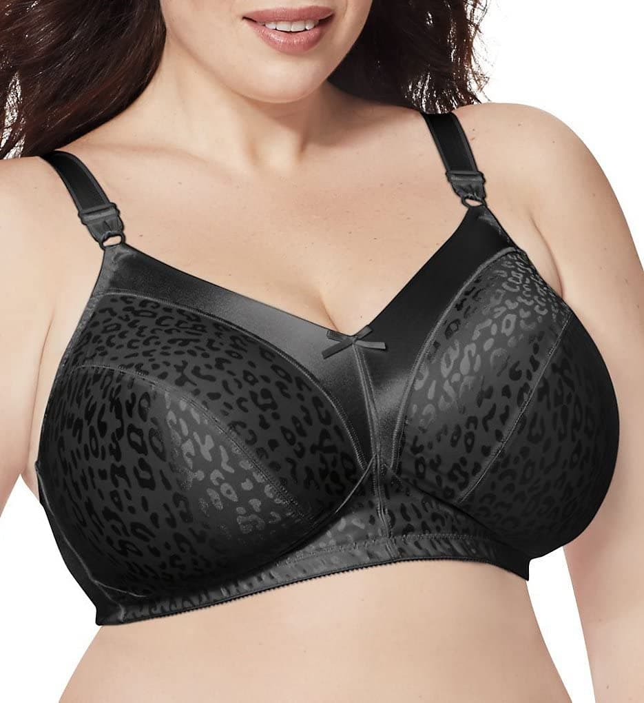 Just My Size Wireless Bra Pack, Full Coverage, Leopard Satin, Wirefree Plus-Size Bra, (Sizes from 32C to 50DD)