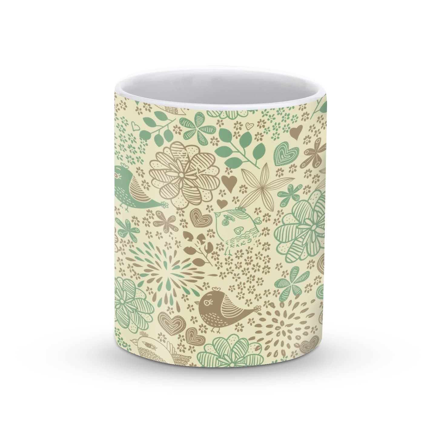 StylizeddDesigner Printed Coffee Mug with Heavy Duty Handle 11oz Ceramic Personalised Gift Mugs Cup [Microwave Safe & Dishwasher Proof ] - Cozy Garden