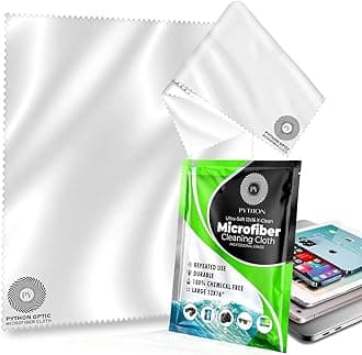 PRO Optical Cleaning Cloth - Large Outdoor Premium Lens Cloths with Pouch Protects all Cameras Binoculars Spectacles TV Laptops & Electronics - Extra Safe Scratch-Free Cleaning Cloth for