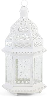 Accent Plus 57070948 Tall Ivory Vines Candle Gazebo, White