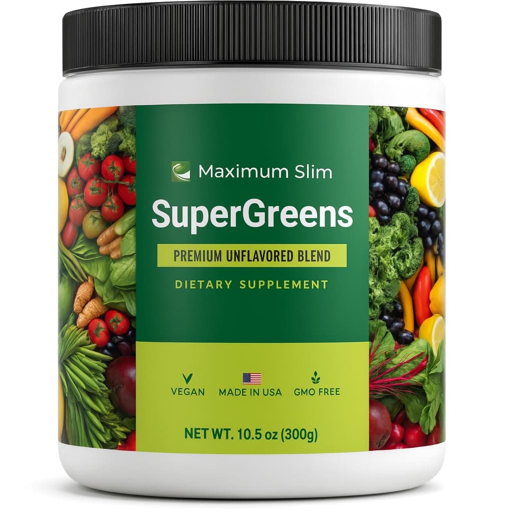 Maximum Slim Fat Burning Supergreens with 27 Natural nutrients for Maximum Energy and Maximum Health