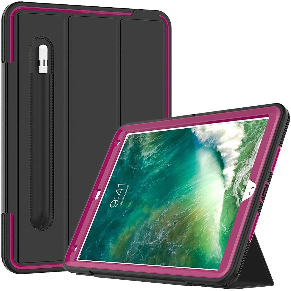 Cantis iPad Air 3 Case,iPad Air 10.5 Case,iPad Pro 10.5 Case 2017,Slim Heavy Duty Shockproof Rugged Full Body Protective Case with Auto Wake/Sleep for iPad Air 3rd Generation 10.5" 2019 (Rose red)
