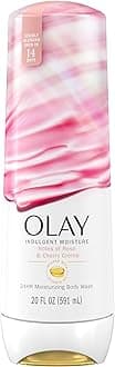 Olay Body Wash for Women, Indulgent Moisture, 24hr Moisturizing & Nourishing Formula, Infused with Vitamin B3 Complex, Luxurious Fragrances, Rose & Cherry Creme Scent, 20 fl oz