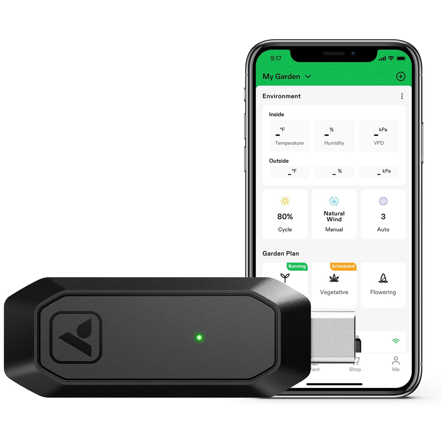 GrowHub Controller E25, Supports Smart Grow System Devices, Easy to Install & Use, WiFi App Controllable, Expansion Port for E42/E42A, for Grow Tent Cooling Ventilation Lighting