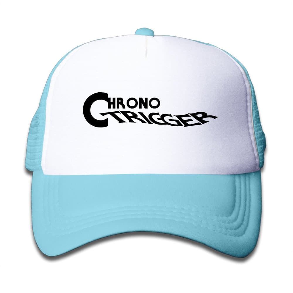 Macthy Chrono Trigger Logo Boy's Mesh Snapback Hat Cap SkyBlue