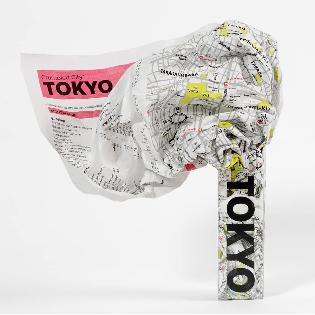 Crumpled City Map-Tokyo Map – January 1, 2011