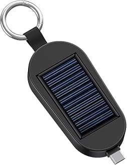 Solar -wer Bank Keychain | 3000mAh Small Portable Charger Keychain Battery Pack Compatible With Phones For Travel Outdoor Camping