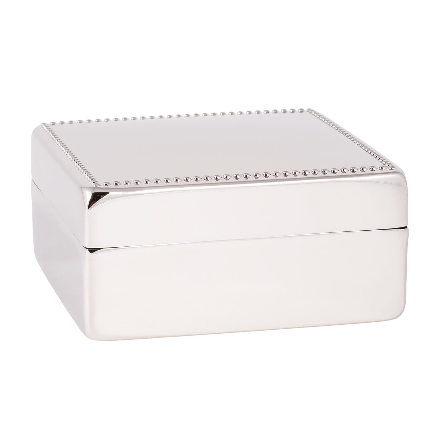 Beaded Square Box Box 3.25" NP