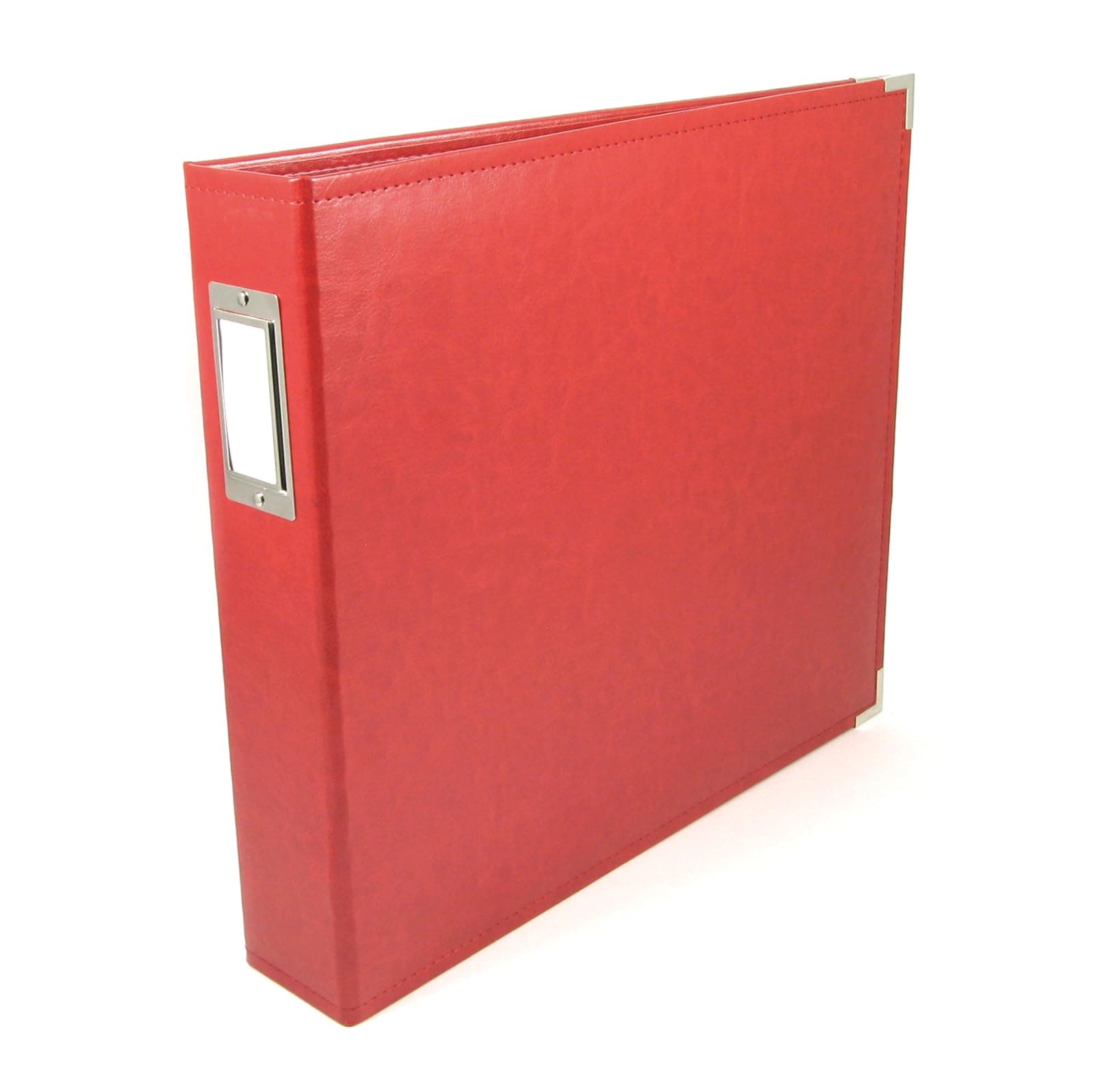 We R Memory Keepers We R Classic Leather D-Ring Album 12"X12", Real Red