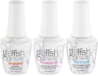 Gelish Terrific Trio Essentials 15 mL Basix Care Soak Off Gel Nail Polish Kit