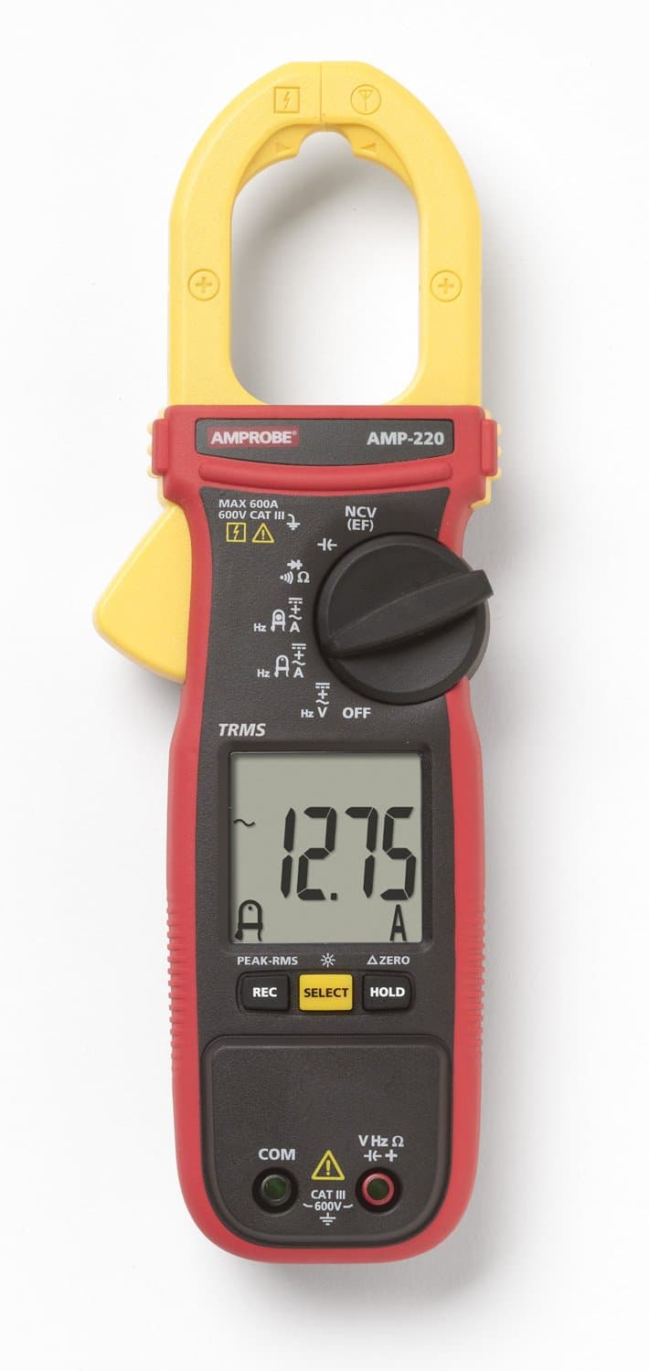 AMP-220 True-RMS 600A AC/DC Clamp Meter