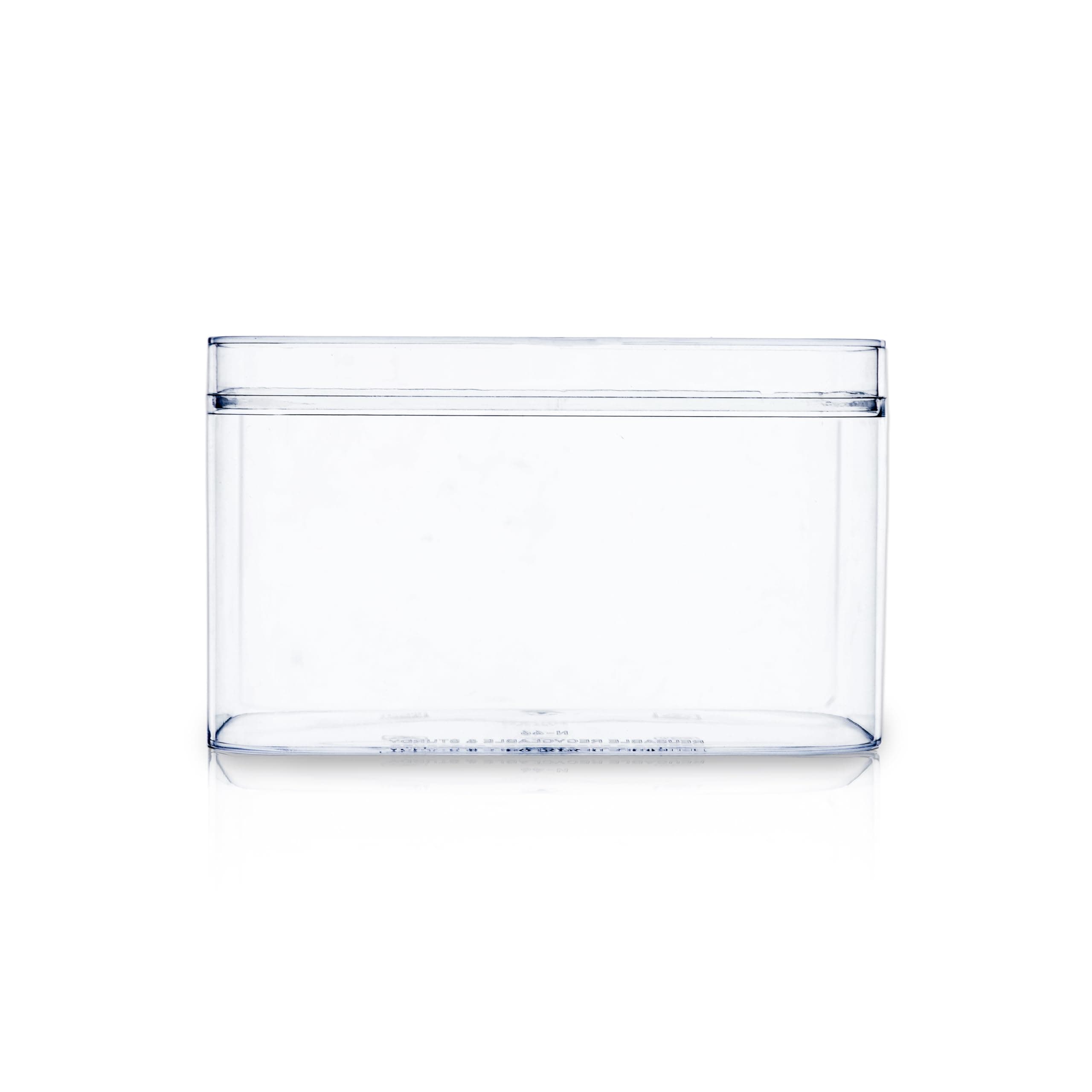 NAVIN PLAST N-46 Cake Box With Lid Set 400 ml Pack Of 12 Plastic Box Transparent Storage Box for Party & Events