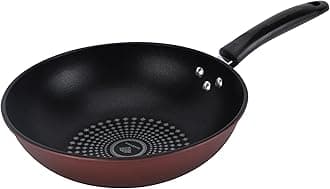 Royalford 28cm Non-Stick Coating Carbon Steel Wok Pan RF12121 Stylish Design with Soft Touch Handles