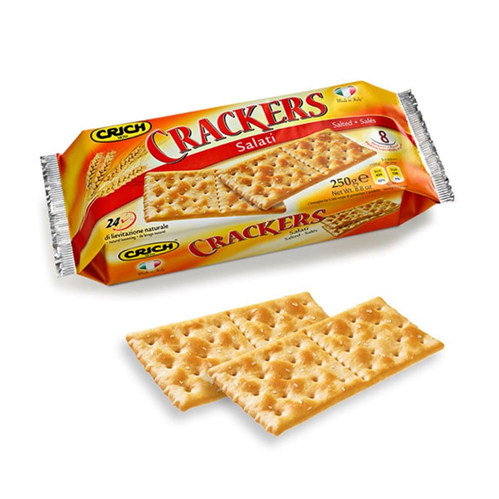 Crich Salted Crackers 8 Pack 250g
