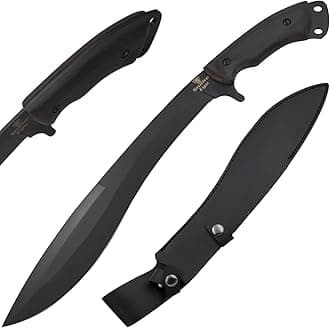 Snake Eye Machete with Heavy Duty Construction-Ergonomic Non-Slip Handle and Belt Sheath for Gardening, Land-Management, Bushcraft, Hunting and Outdoor