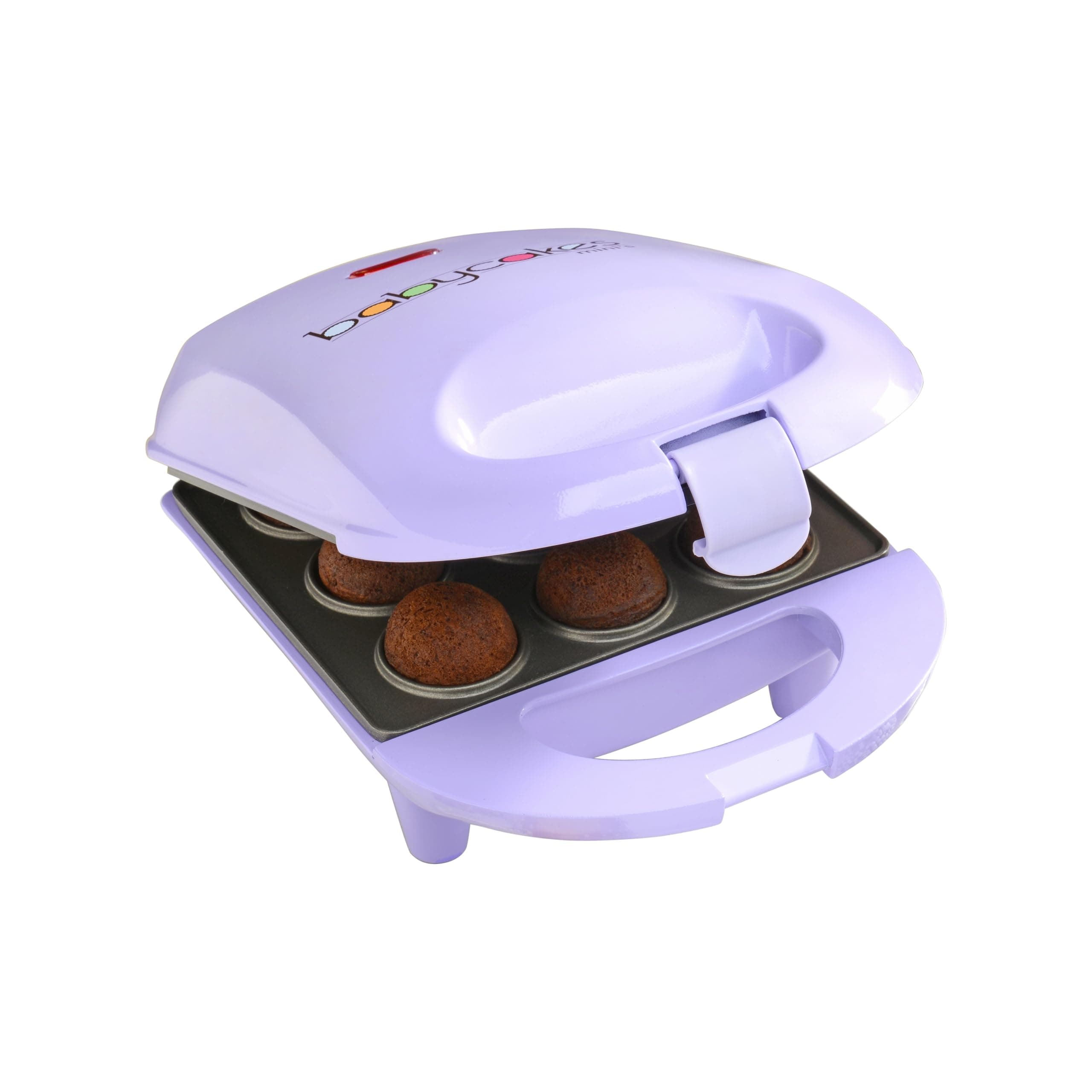 Babycakes Mini Cake Pop Maker by Select Brands - Easy-to-Use Machine - Recipes Included - Non-Stick Coating, Non-Skid Feet & Power Light - Makes 9 Cake Pops