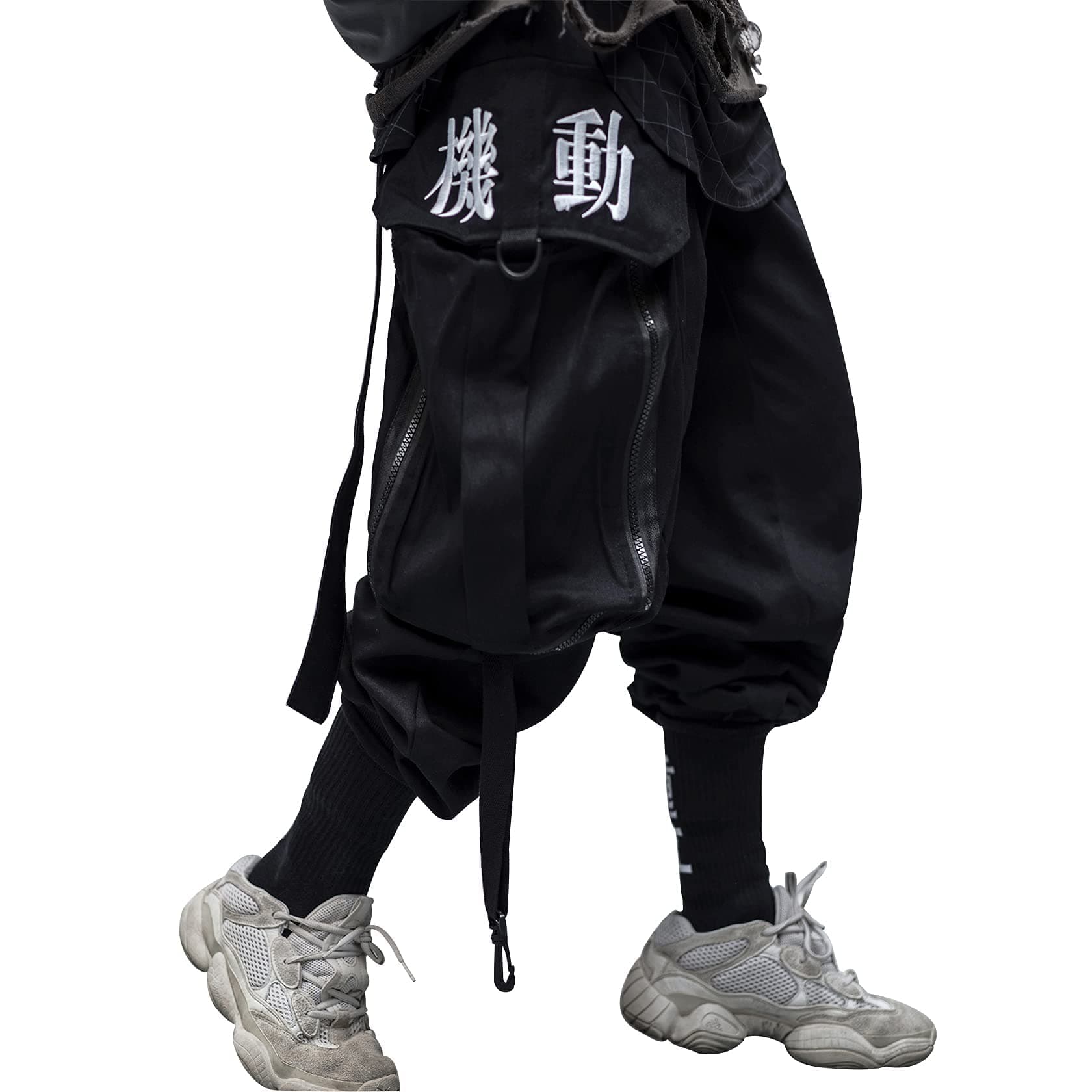 Men's Japanese Streetwear Techwear Cargo Pants with Design