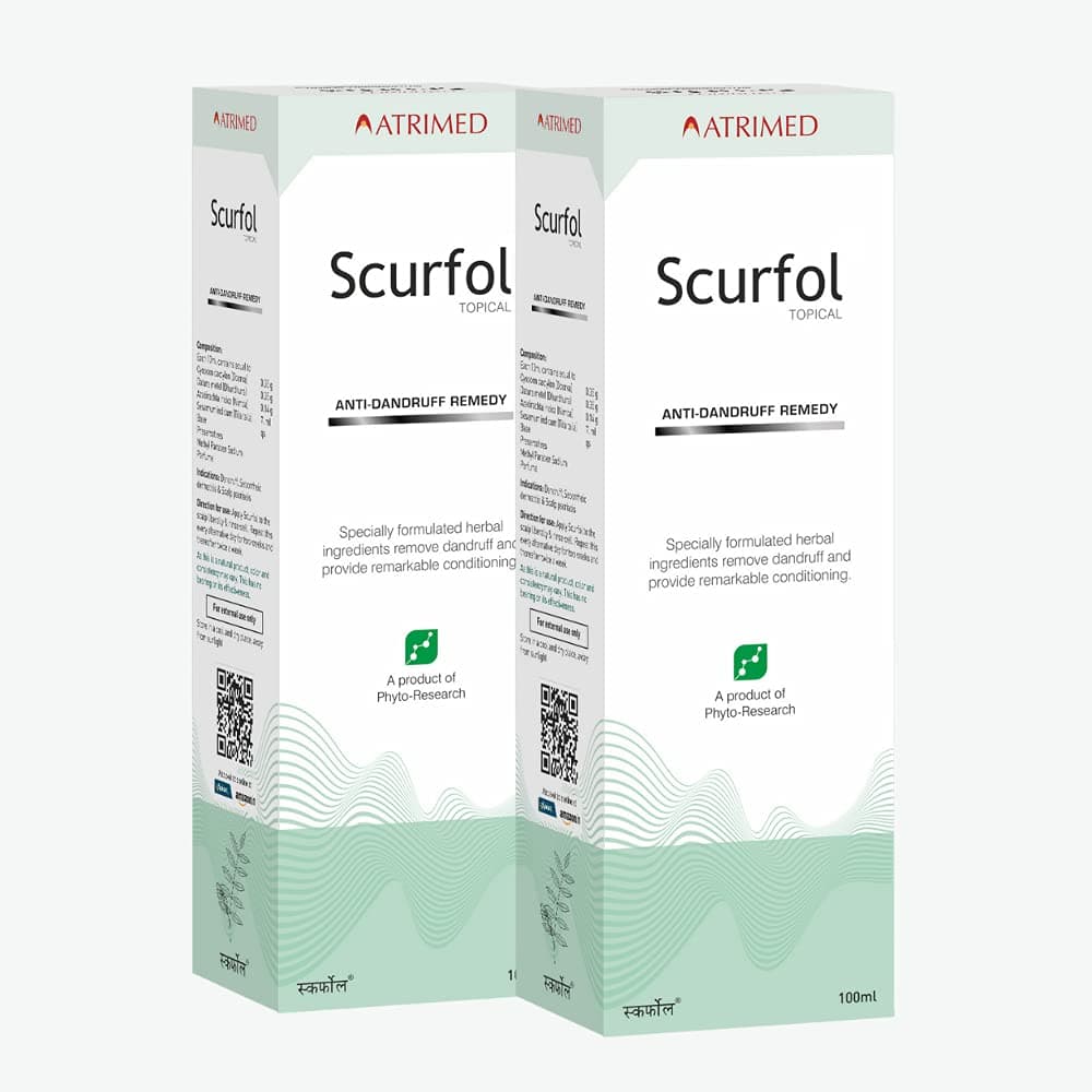 Scurfol Shampoo to fight dandruff causing germs | A Perfect Blend Of Specially Formulated Herbal Ingredients | Removes Dandruff & Provides Remarkable Conditioning | Non-Sticky & Easy to Wash | 200ml | Pack of 2