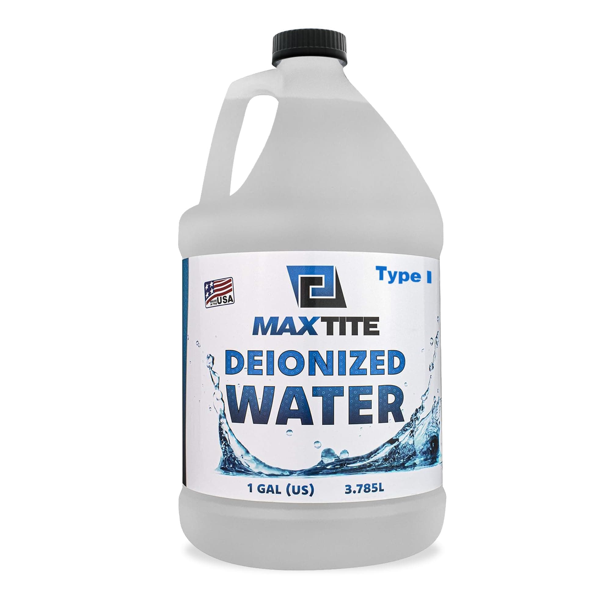 MAXTITE Type I Deionized Water Ultrapure Analytical Grade (1 Gallon) - ASTM/ACS Certified
