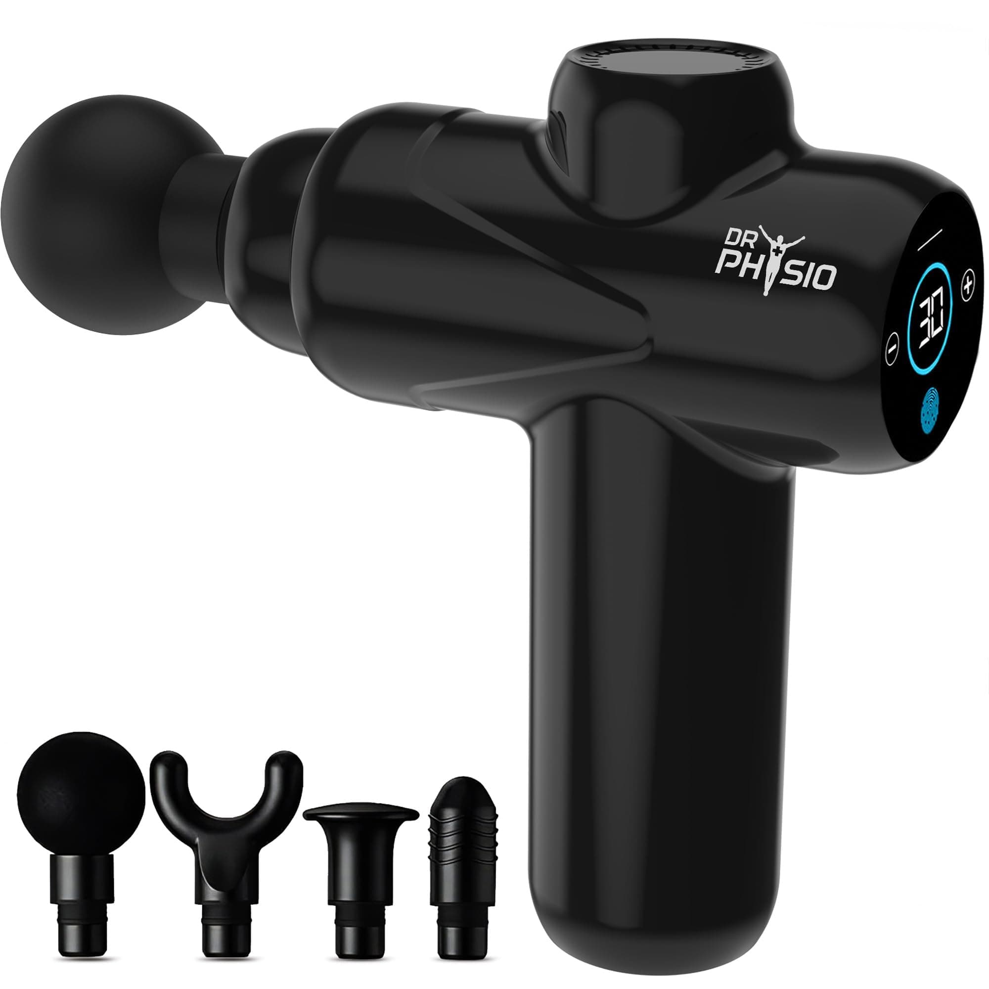 Dr Physio USA Touch Dynamo 1049 Percussion Gun Massager for Full Body Pain Relief, Rechargeable Cordless Deep Tissue Massage Machine for Legs & Arms, Use at Home, Gym & During Travel