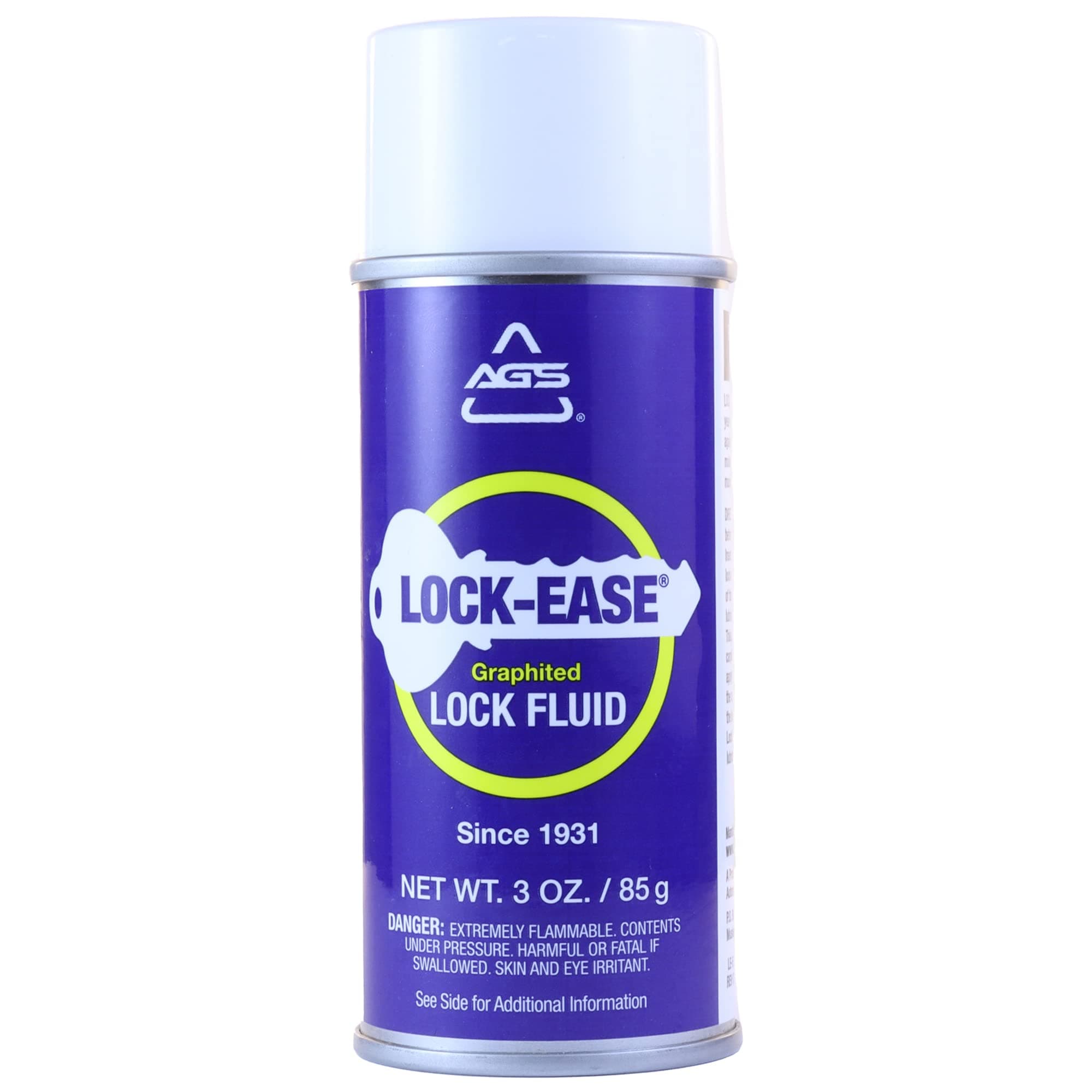 Automotive Solutions Lock-Ease Graphite Lock Lubricant – 3oz Aerosol, Prevents Freezing, Reduces Friction, No Residue, Protects Against Wear & Rust