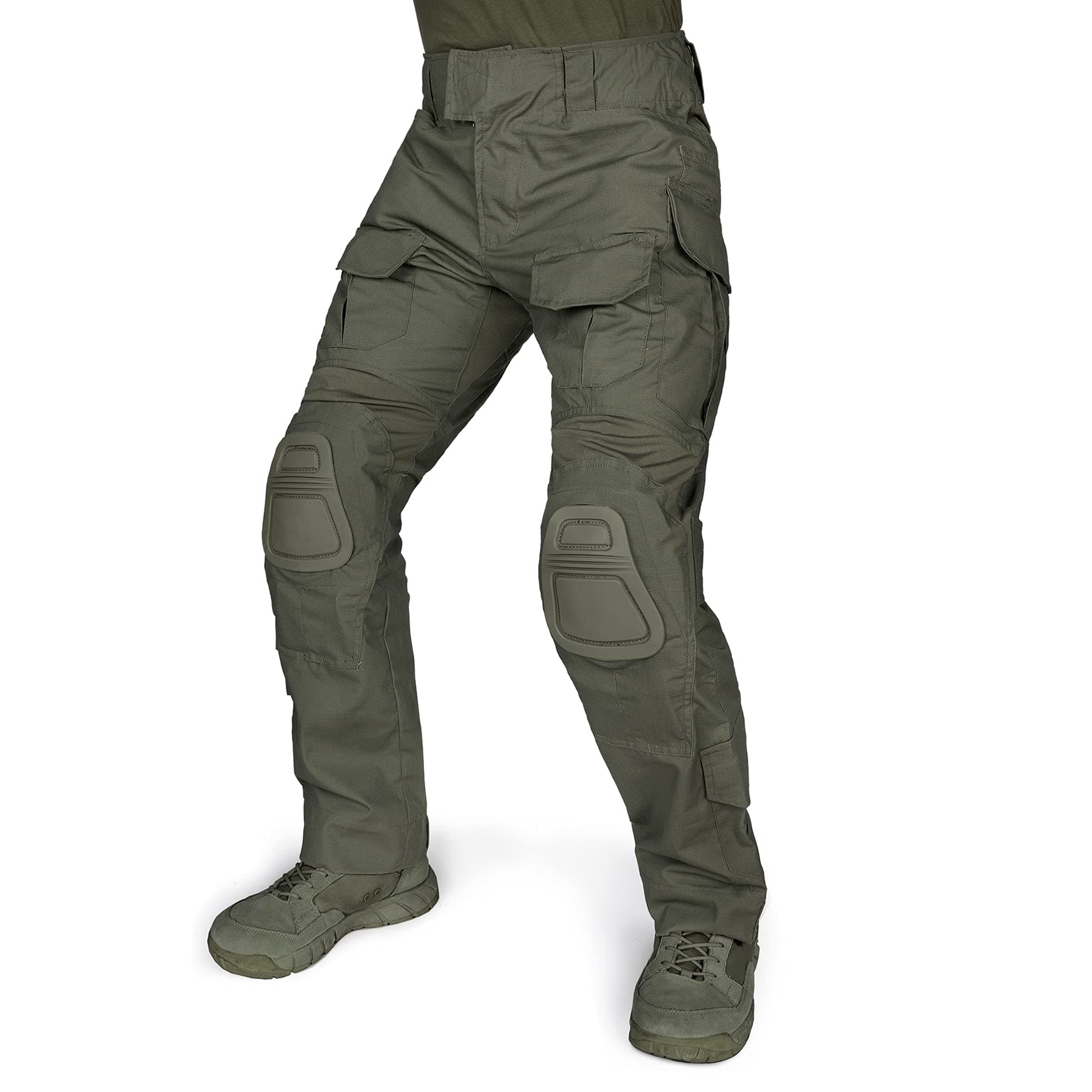 Combat Pants G3 camo Pants with Knee Pads Men Tactical Trousers Multiple Pocket Hook-and-Loop Adjuster