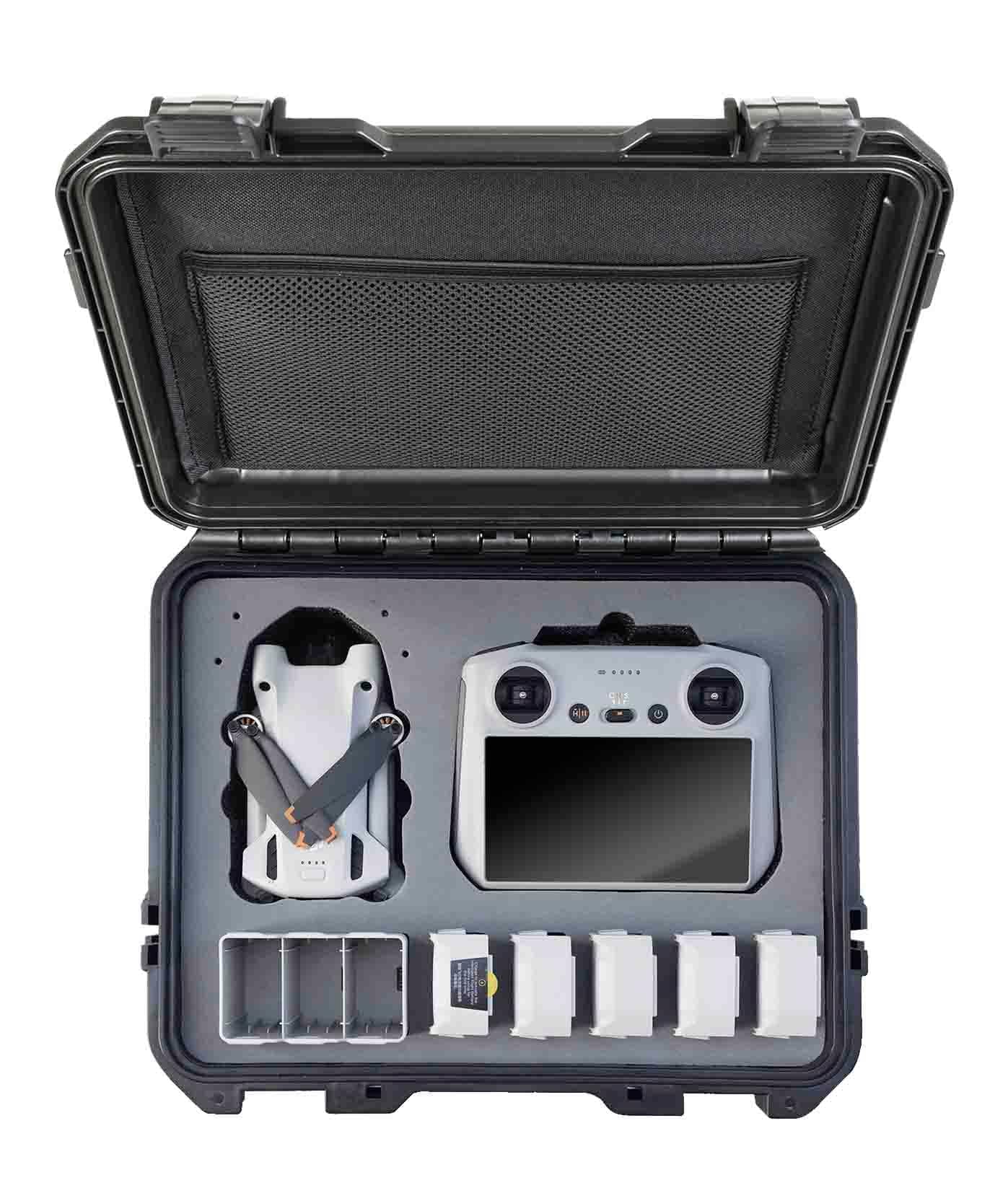 INNVO Waterproof Hard Case for DJI Mini 4 Pro Fly More Combo RC-N2, Compatible with DJI Mini 3/3 PRO, Rugged Protective Carrying Case with Insert Foam, Rubber Handle and Mesh Pocket Black