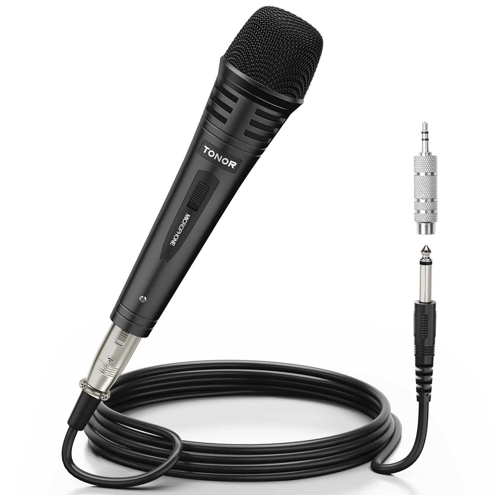 TONOR Dynamic Karaoke Microphone for Singing with 5M XLR Cable, Metal Handheld Mic Compatible with Karaoke Machine/Speaker/Amp/Mixer for Karaoke Singing, Speech, Wedding and Outdoor Activity