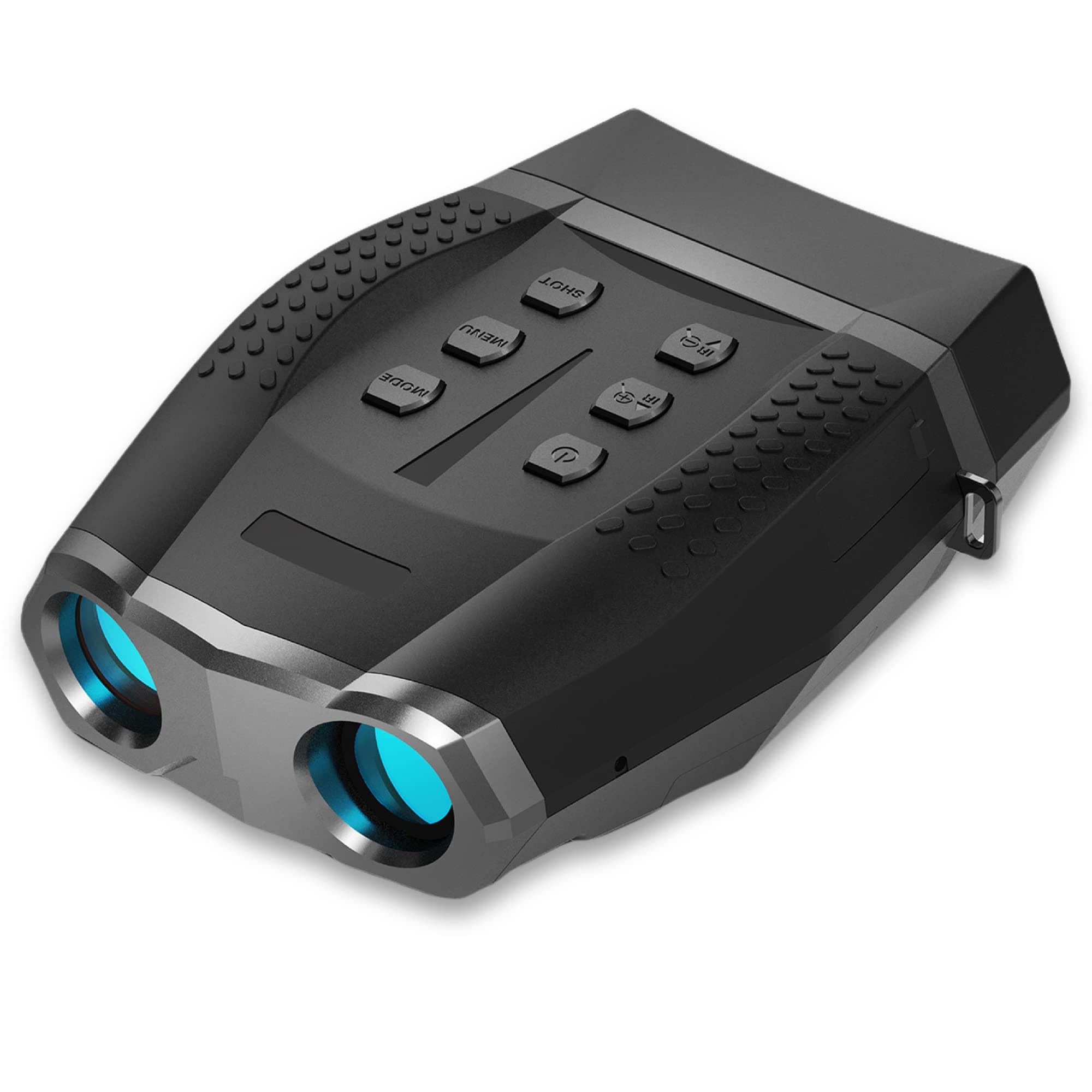 Night Vision Binoculars, Military-Grade Binoculars with Camera for Deer Hunting and Surveillance, Day and Night High-Power Binoculars with 4X Digital Zoom, 1312-Foot Range, 2.5” LCD Display