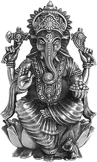 92.5 Pure Silver Ganeshji Idol (4x3 cm) – Handcrafted Silver Murti for Pooja Room, Office & Home Decor – Ideal for Gifting