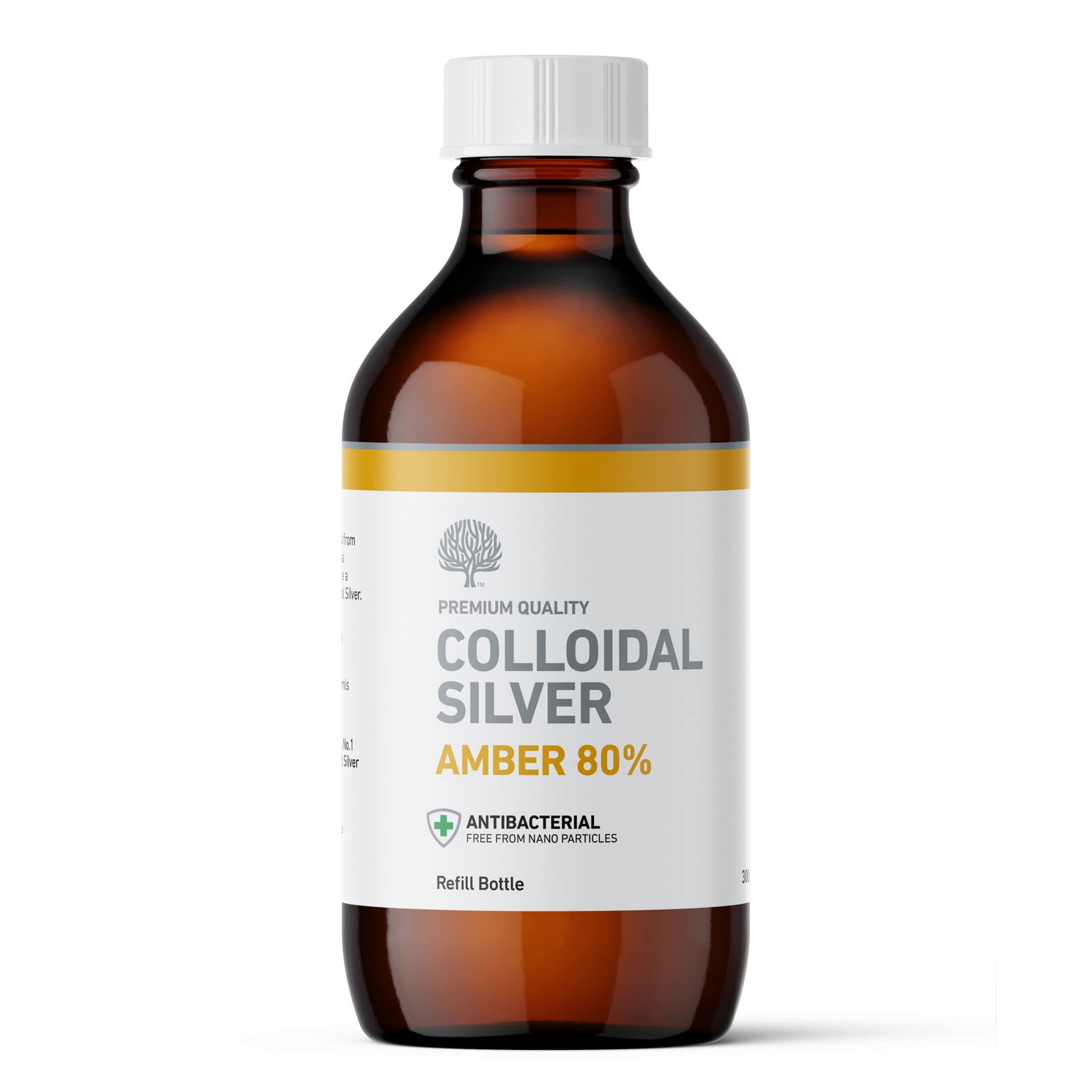 Nature’s Greatest Secret Amber Colloidal Silver Solution 300ml | 80% True Colloids | EU Cosmetic Compliant | UK Made | Vegan-Friendly