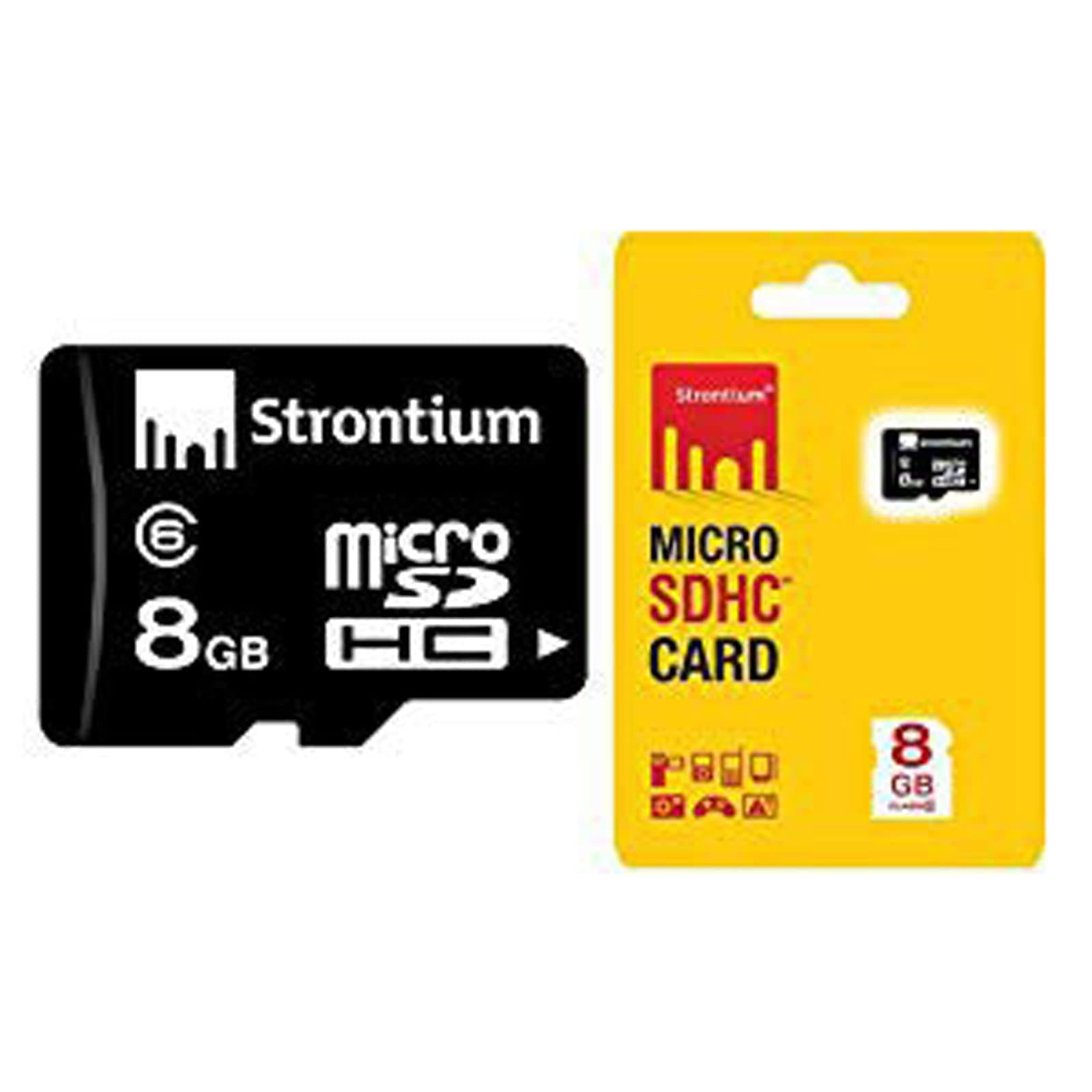 Strontium 8GB Class 6 MicroSDHC Memory Card (SR8GTFC6R)