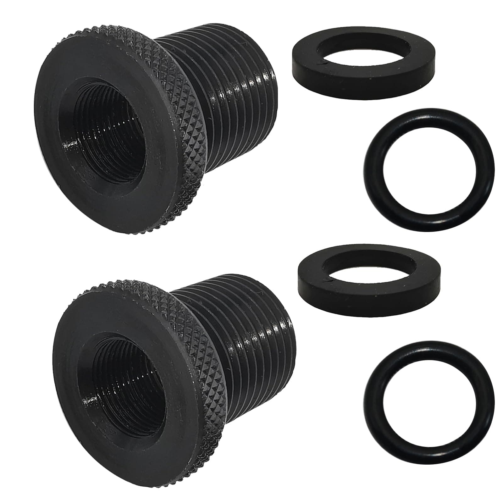 2 Pack Thread Adapters and Washers, Black