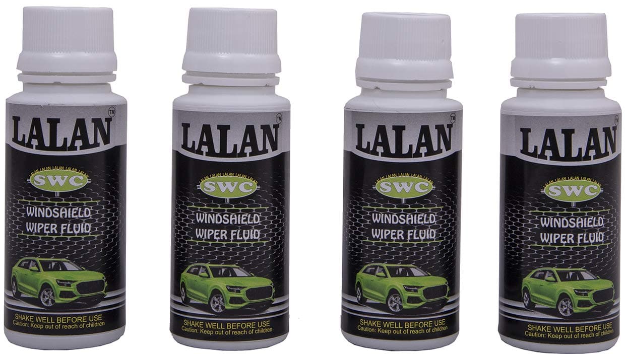 LALAN SWC - Windshield Wiper Fluid (Cleans Windshield) - Pack of 4 (200 ML)