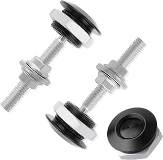 carleef 2PCS Hood Pins Kit for Car with Spacers & Screws,Aluminum Alloy Bumper Quick Release for Engine Cover Protection,Universal Push-Button Quick Latch Car Accessories (Black)