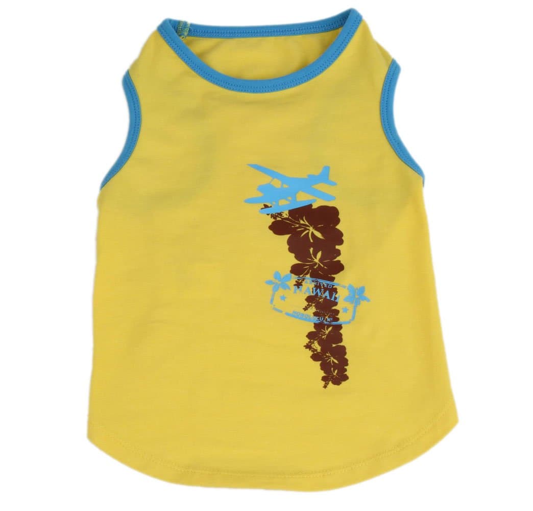 Hawaii Plane Dog Vest, Large, Yellow