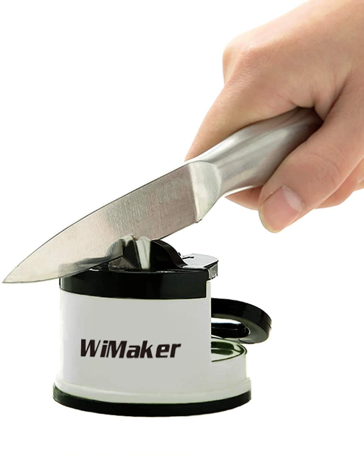 Wimaker Home Essential Sharpener, Mini Knife Sharpening Stone Knife Sharpener Kitchen Knife Tool (Grey)