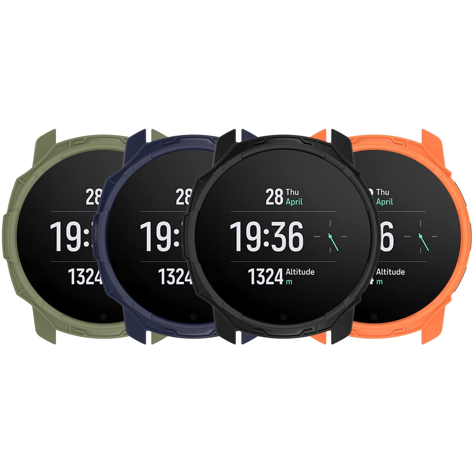 Protective Case Compatible for SUUNTO 9 Peak/Peak Pro Case Cover Bumper Shell TPU Anti-Scratch Frame for SUUNTO 9 Peak/Peak Pro Smart Watch Accessories Coverage Protector (4 Pack)