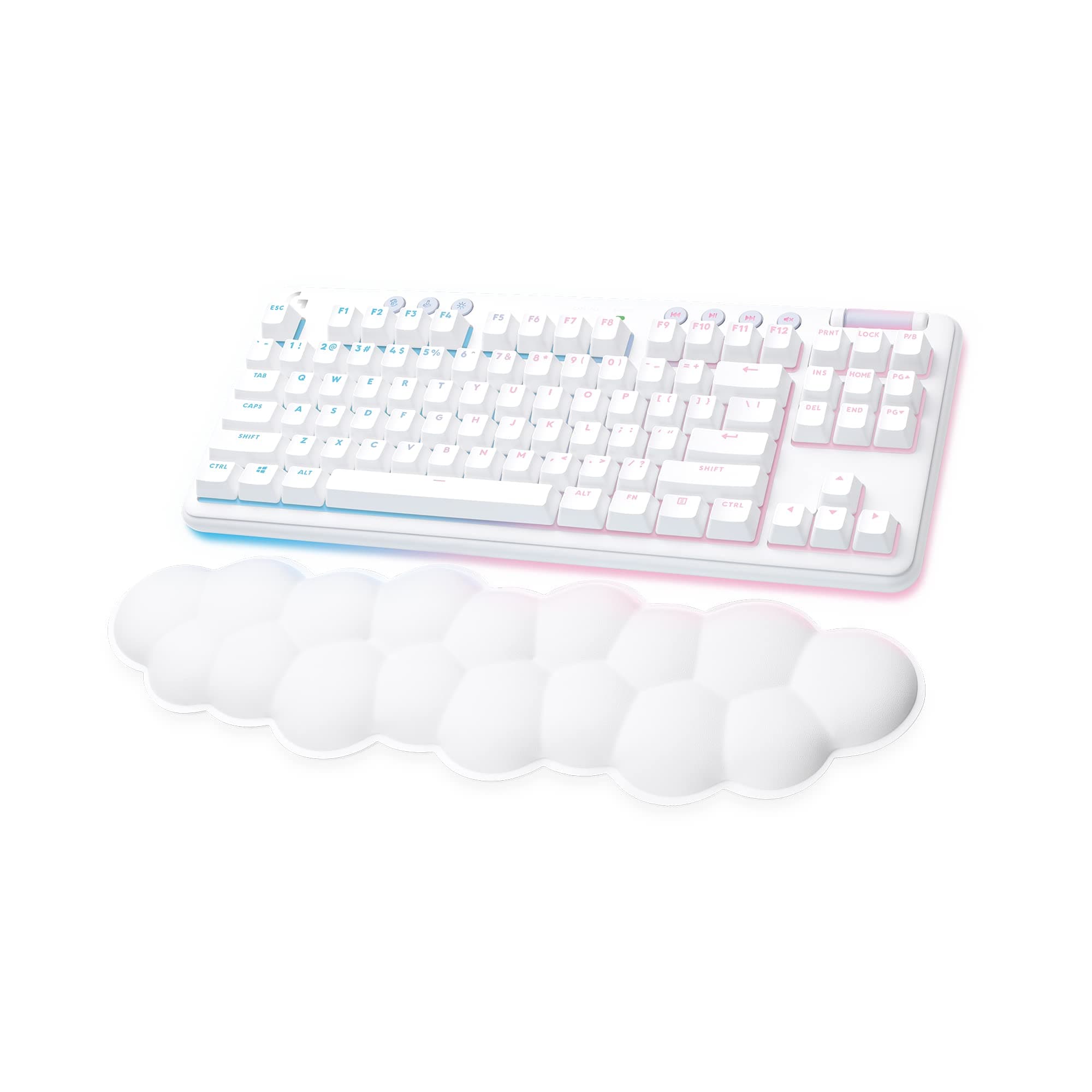Wireless Gaming Combo, G715 Keyboard Clicky + G705 Mouse, Customizable LIGHTSYNC RGB Lighting, Lightspeed Wireless, Bluetooth, PC/Mac/Laptop - White Mist