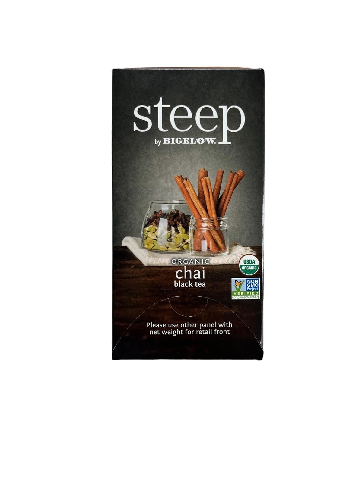 steep Organic Chai Black Tea 20 Count Box (Pack of 1), Certified Organic, Gluten-Free, Kosher Tea in Foil-Wrapped Bags