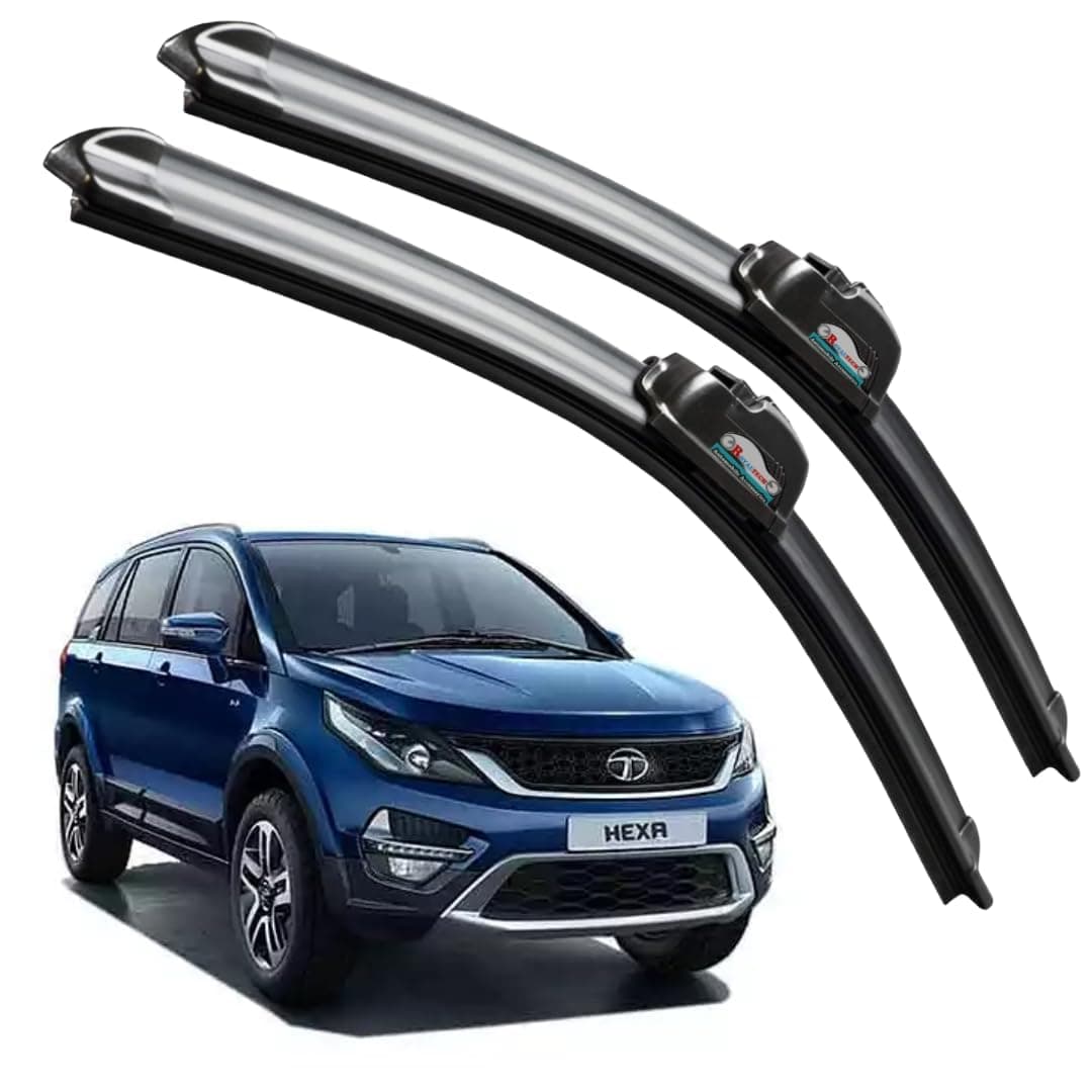 CARNYX Frameless Windshield Wiper Blades, Front Car Wipers Set of 2, Noise-Free, Durable Performance Compatible with (TATA Hexa (2017-2020) (D-26,P-26))