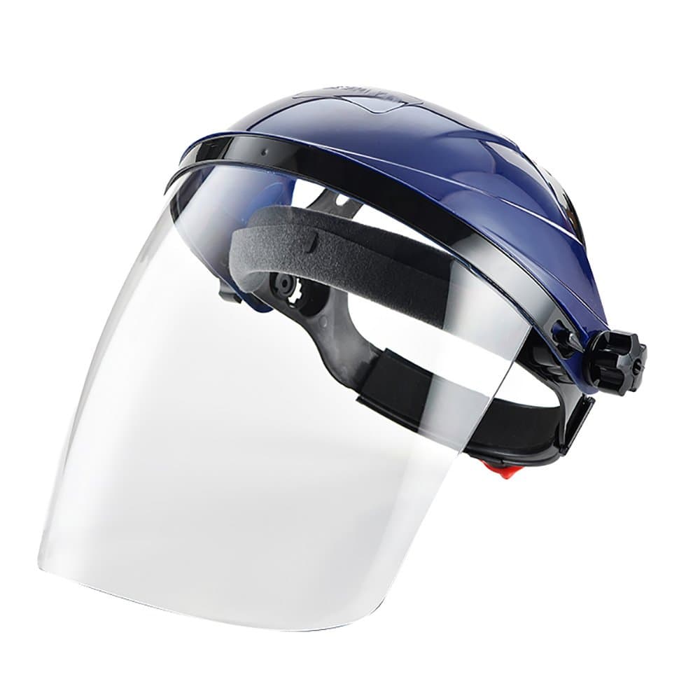 Adjustable Clear Safety Face Shield Visor Screen Mask Helmet Anti Scratch Splash Eye Protection Cover Blue