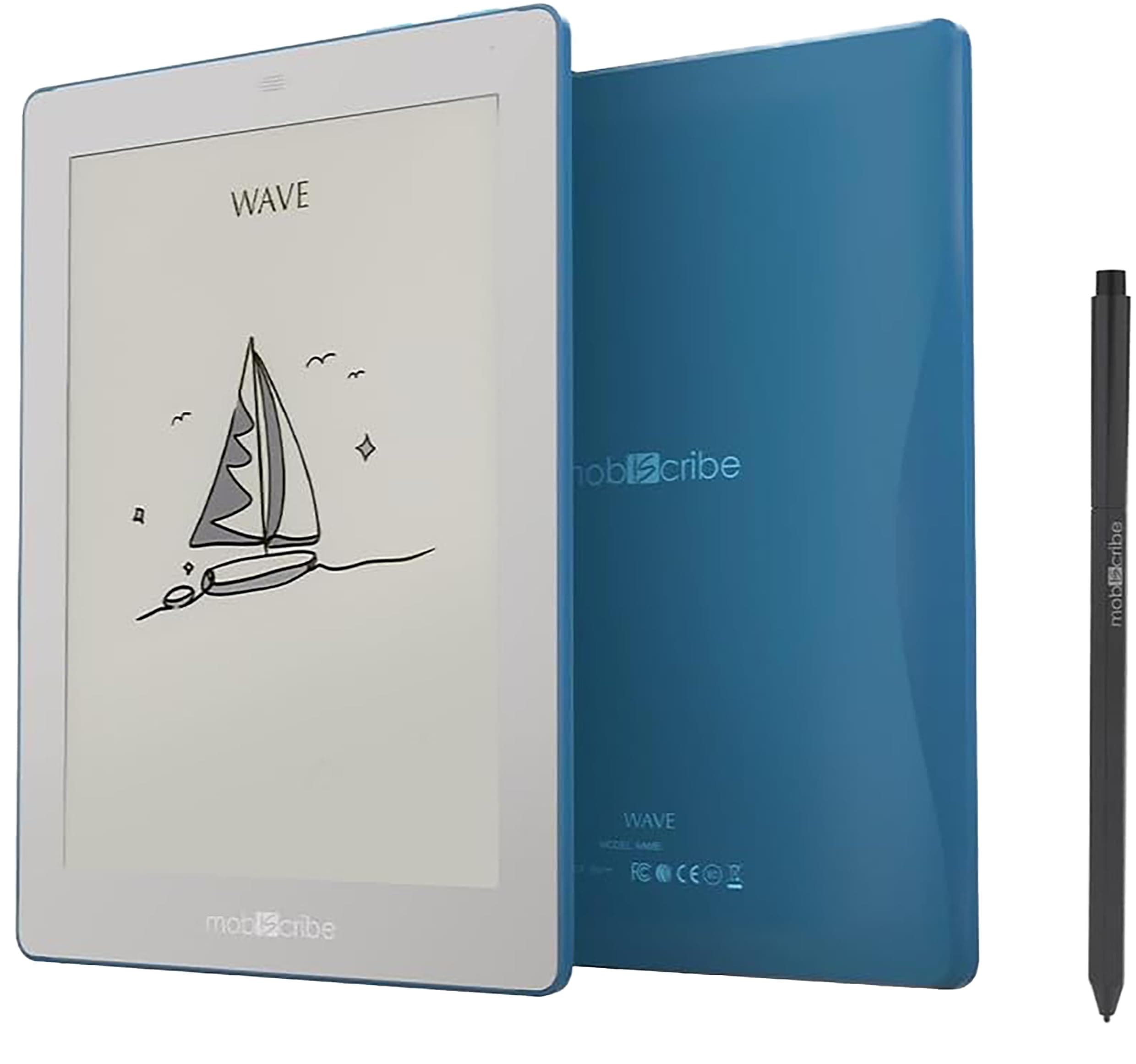 Wave - Black & White | 7.8" 64GB Waterproof E-Book Reader for Reading, Writing & Sketching | Glare-Free Paper-Like Display | Bluetooth Enabled | Includes Stylus only | No Cover