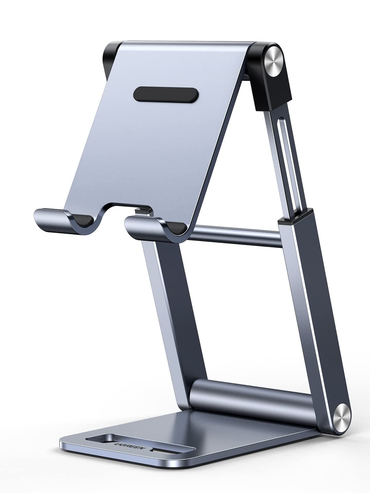 UGREEN Phone Stand Foldable Metal iPhone Holder for Desk Adjustable Mobile Stand for Office Desktop Portable Phone Holder Compatible with iPhone 16 Pro Max/15/14/13 Galaxy S25 Ultra S24/S23/S22