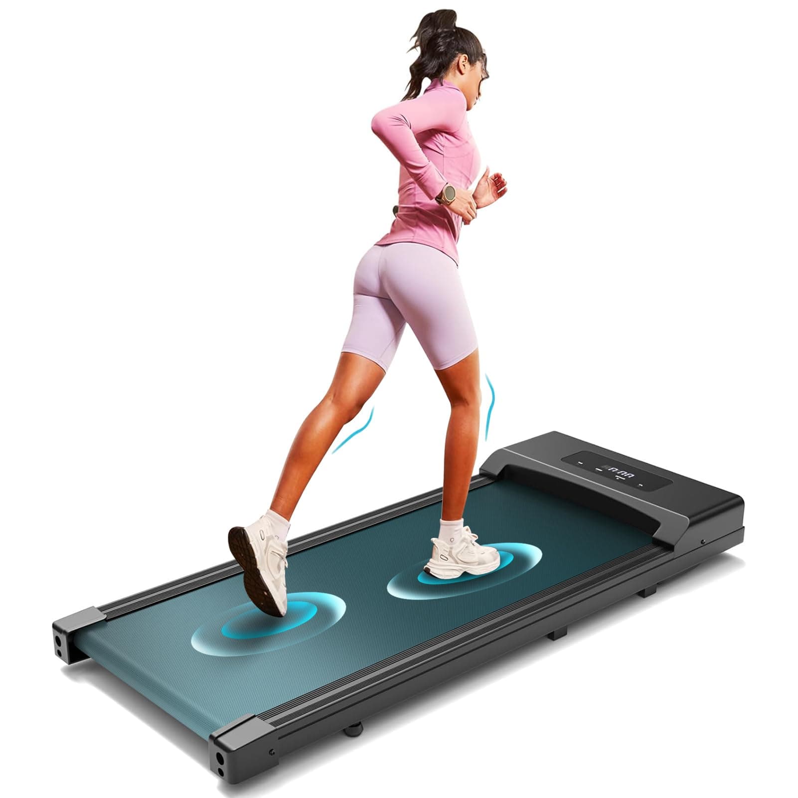 2.25 HP Treadmill For Home, Protable Under Desk Walking Pad With Remote Control, LED Display, Walking Jogging Machine For Office Exercise, 265lbs, Installation Free