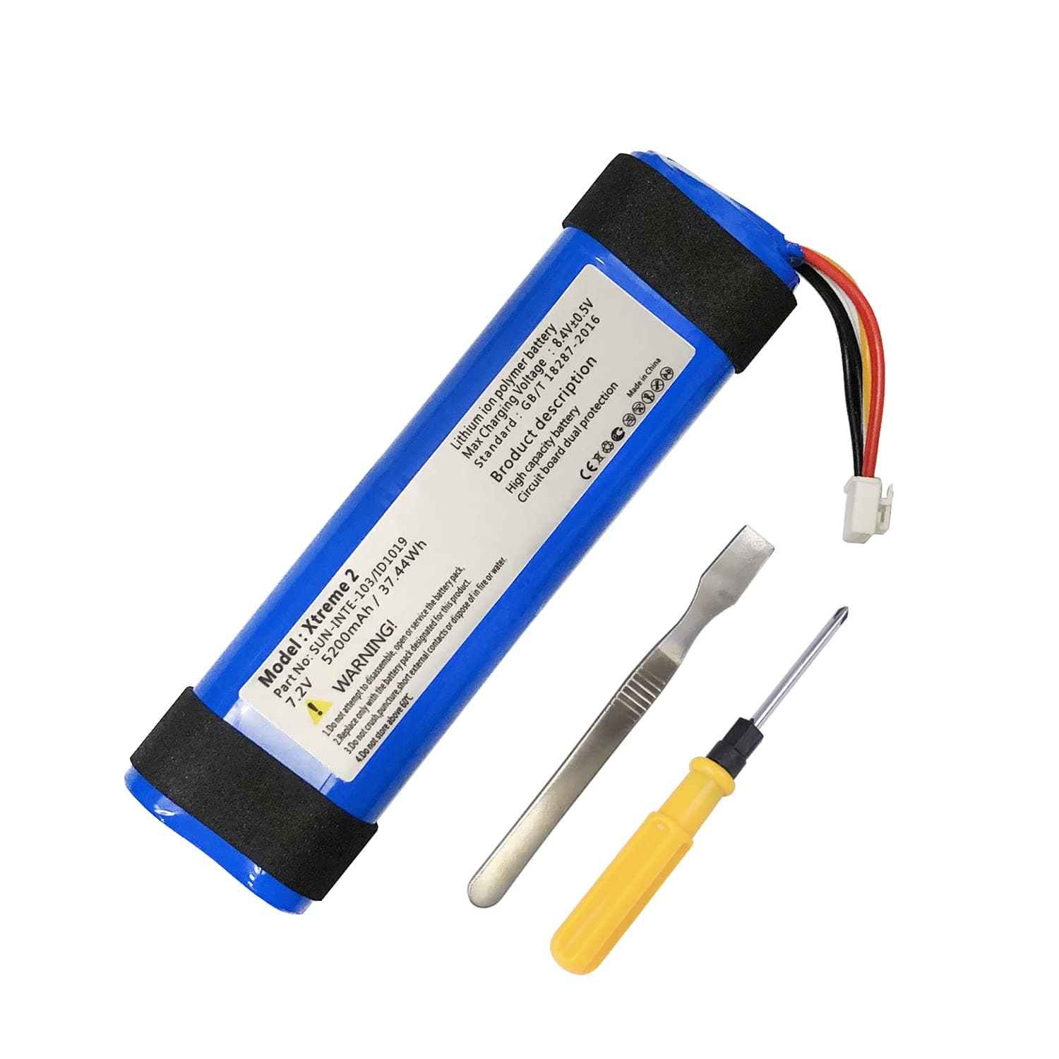 Replacement Battery for JBL Xtreme 2, Xtreme 3, Battery SUN-INTE-103 5200mAh 7.4V with Tools