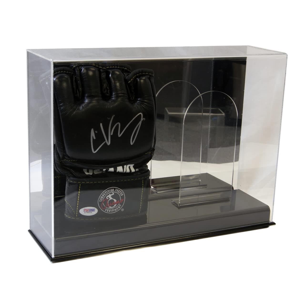 New Double UFC Glove Display Case | Baseball Display Case With Mirrored Back & Stand | UV Protection & Sturdy Base | Made of Crystal-Clear Acrylic