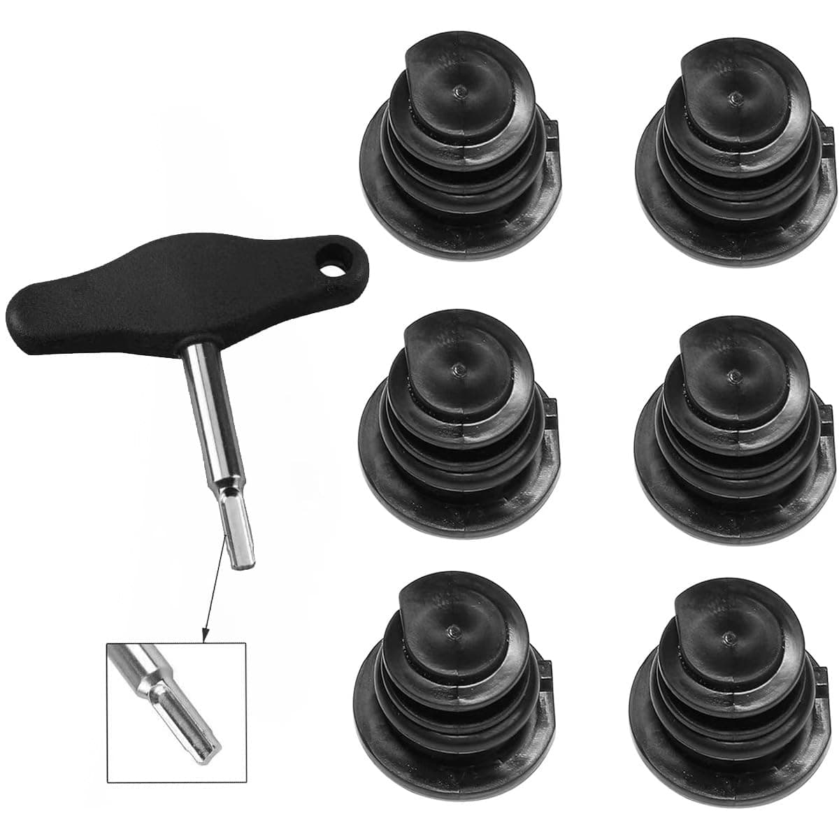 6 PCS Oil Pan Drain Plug Screw Replace,And 1pc Car Tool Oil Drain Plug Screw Plastic Professional Tool For Volkswagen Audi Golf Passat，EA888.volkswagen oil drain plug tool