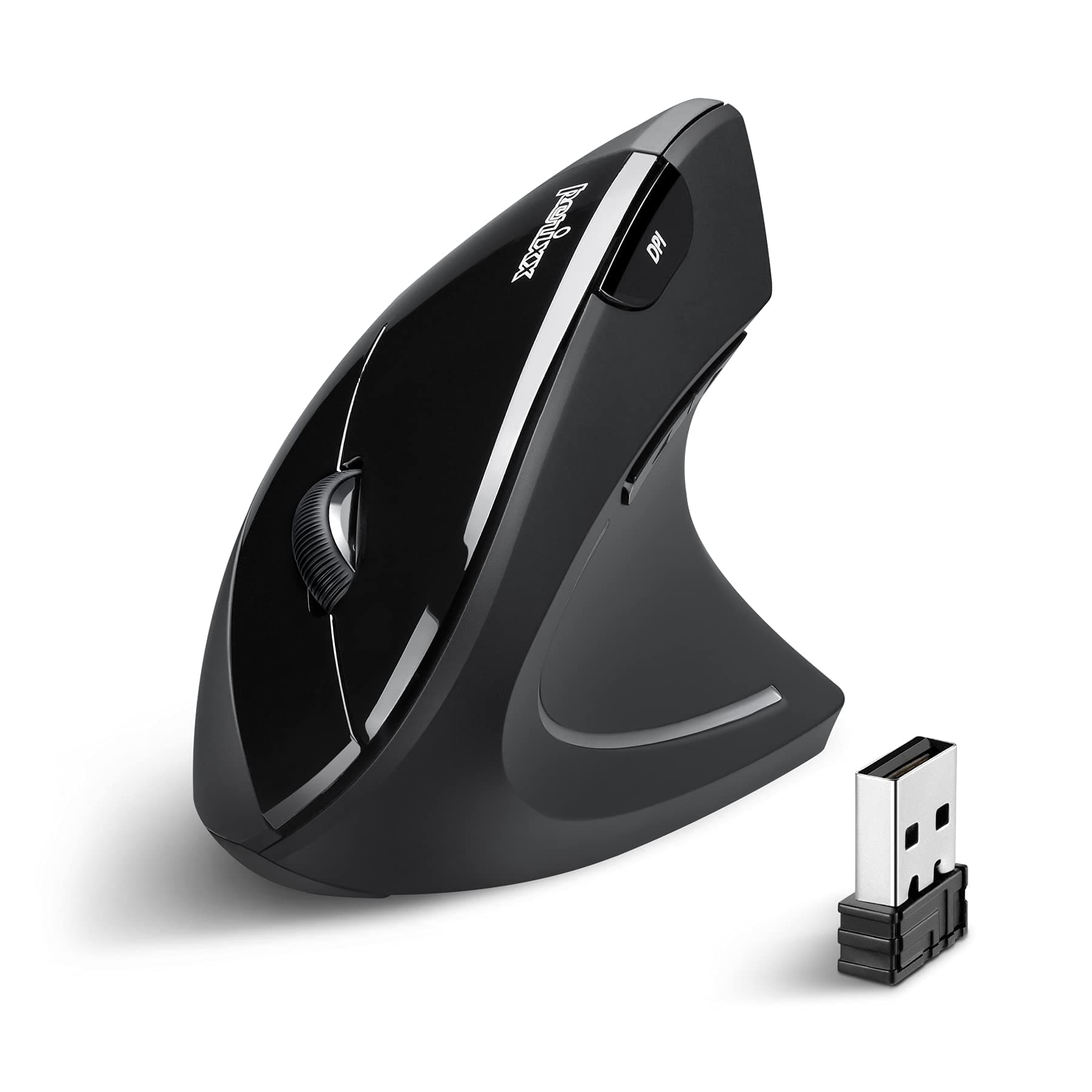 PERIMICE-713 Wireless Ergonomic Vertical Mouse - 1000/1500/2000 DPI - Right Handed - Recommended with RSI User
