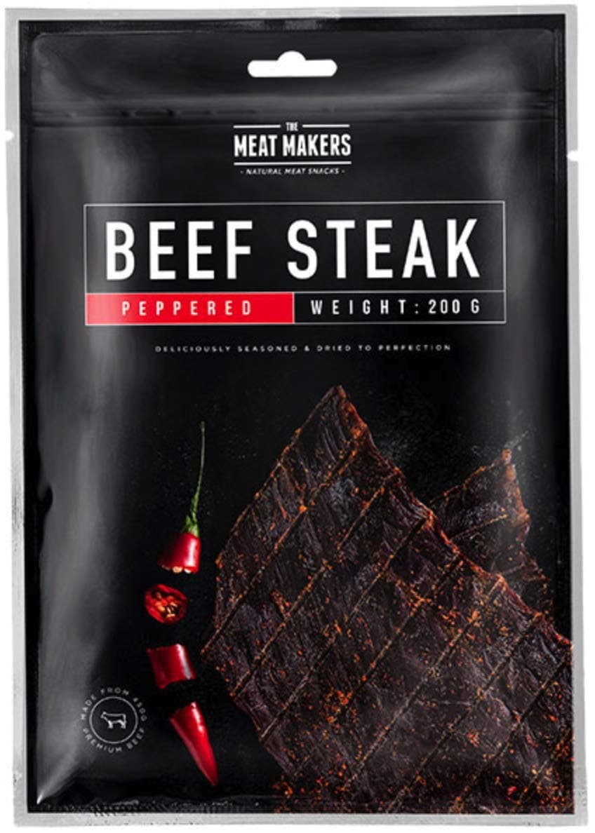 The Meat Makers Peppered Dried Beef Steak, 200g